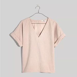 Madewell Corduroy V-Neck Top, Size Small